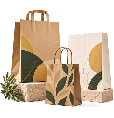 Printed kraft bags
